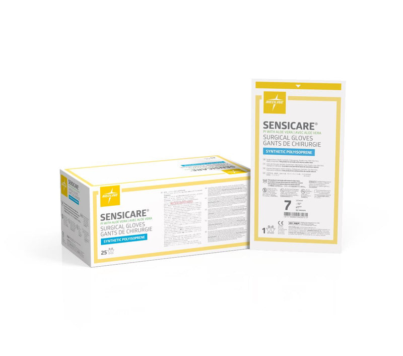 SensiCare PI with Aloe Surgical Gloves, Size 7, 100/CS (MSG1070) Case of 100