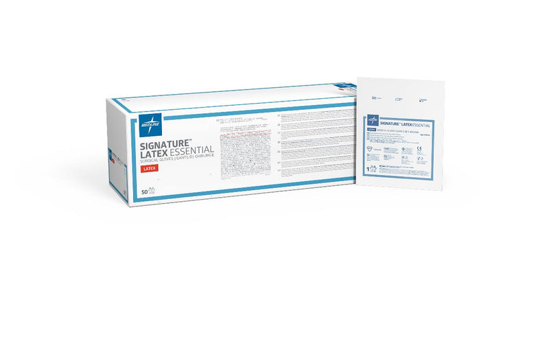 Signature Latex Essential Surgical Gloves, Latex, Powder-Free, Size 8.5, 50/BX (MSG5985Z) Box of 50