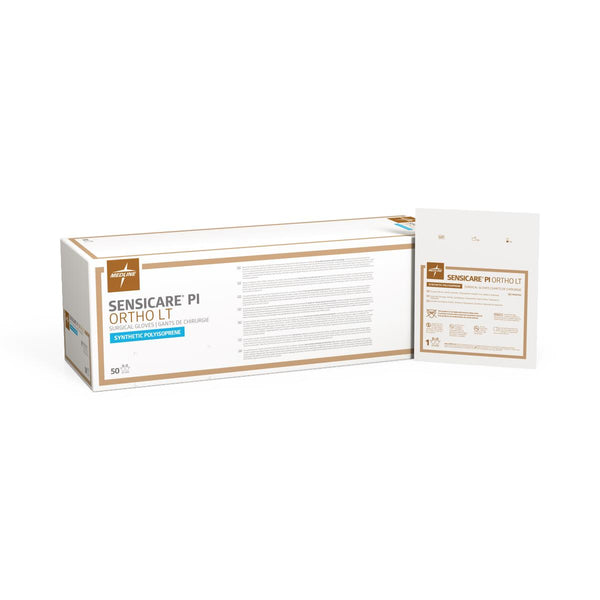 SensiCare PI Ortho LT Surgical Gloves, Powder-Free, Size 7.5, 200/CS (MSG9975) Case of 200