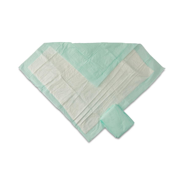 Fluff and Polymer Underpad, Heavy Absorbency, 30" x 30", Green, 90/CS (MUP0305P) Case of 90