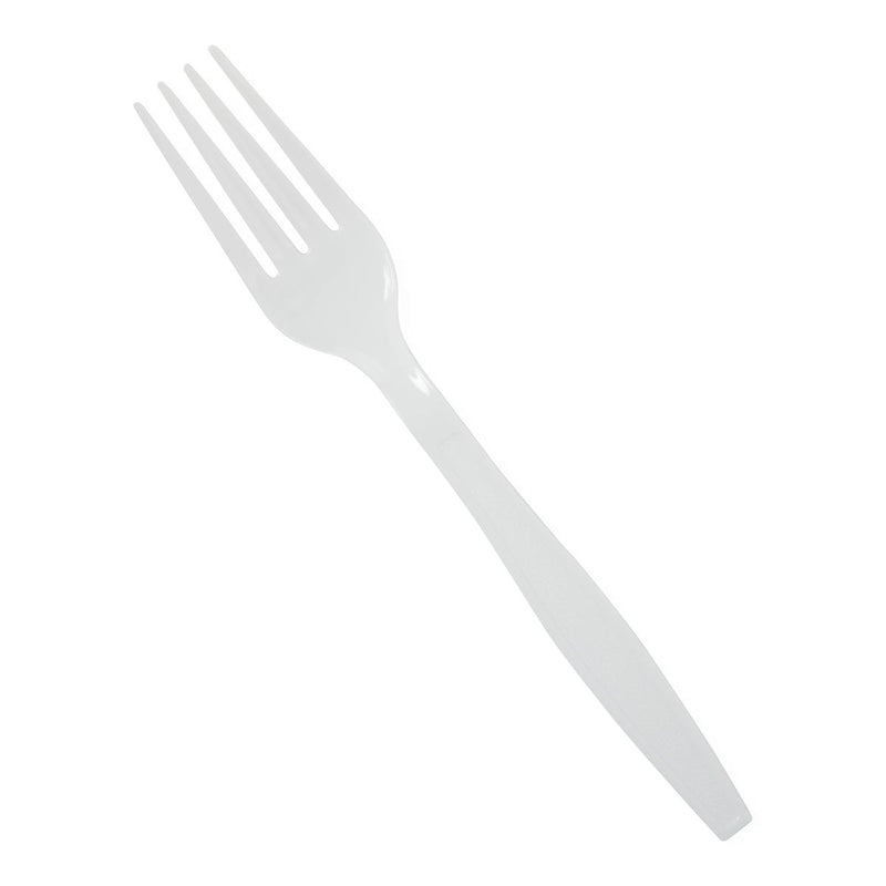 White Polystyrene Heavyweight Fork, 7", 100/BX (NON00291Z) Box of 100