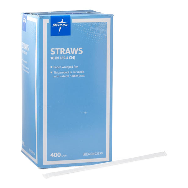 Wrapped Flex Straws, 10", 1600/CS (NON02350) Case of 1600