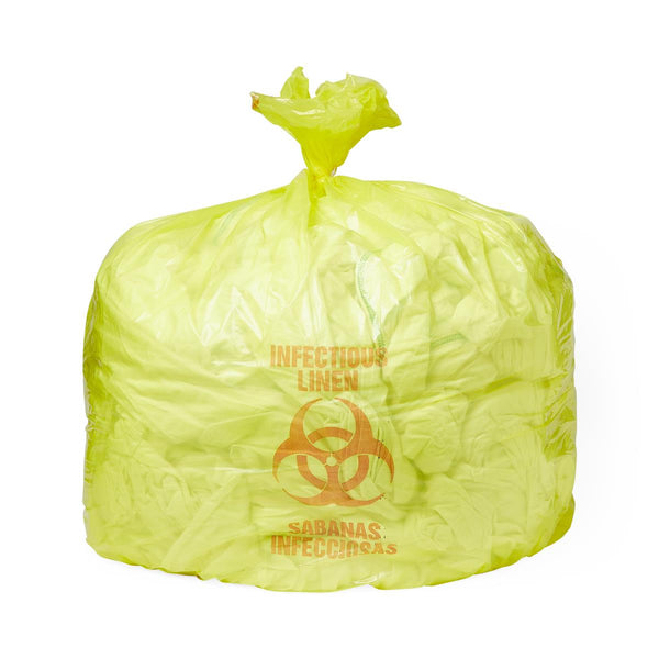 Infectious Linen Liner, Yellow, 40" x 46", 1.5 Mil, Roll, 100/CS (NON024046RL) Case of 100