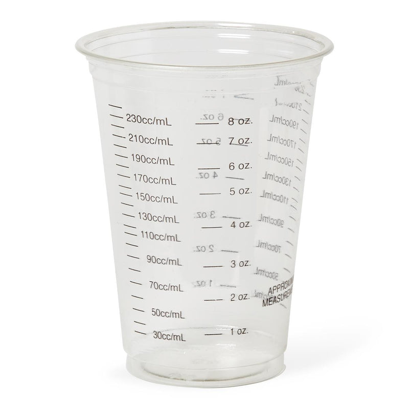 Disposable Graduated Plastic Drinking Cups, 10 oz., 1000/CS  (NON03010BAR) Case of 1000