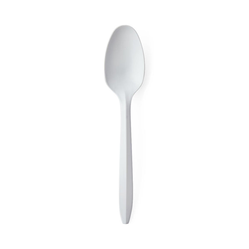 Plastic Spoon, Polypropylene, Medium-Weight, White, 5.5", 1000 Spoons/Case, 1000/CS (NON042001) Case of 1000