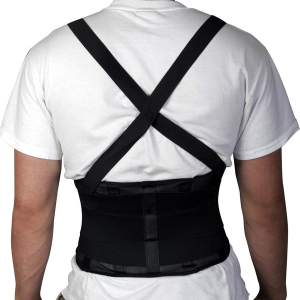 Back Support with Suspenders, Black, Size S for 25"-30" Waist, 1/EA  (NON11351S) Each