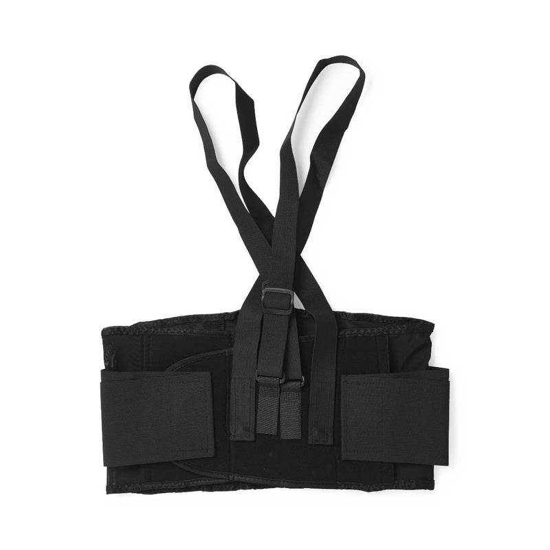Back Support with Suspenders, Black, Size L for 34"-38" Waist, 1 EA (NON11351L) Each