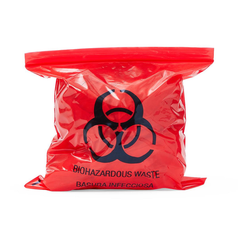 Biohazard Liner, Red, 12 x 12, 2.0 Mil, Flat, 1000/CS  (NON151212) Case of 1000