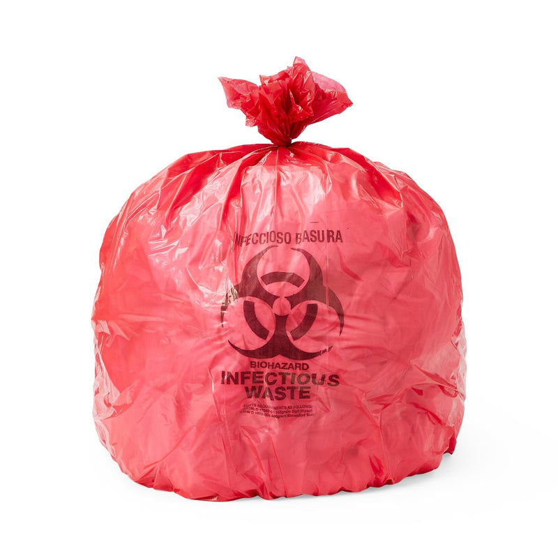 Biohazard Liner, Red, 40 x 46, 1.5 Mil, Flat, 100/CS (05166CS) Case of 100