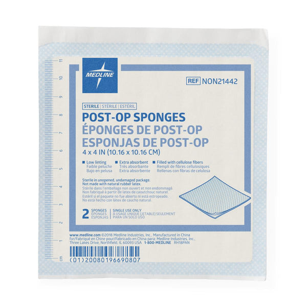 Sterile Post-Op Gauze Sponge, 4" x 4", 2/PK  (NON21442H) Pack of 2