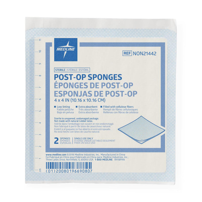 Sterile Post-Op Gauze Sponge, 4" x 4", 2/PK  (NON21442H) Pack of 2