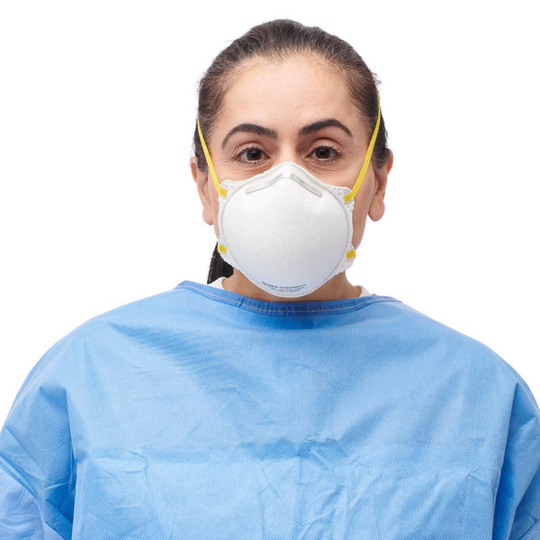 Cone-Style Surgical N95 Respirator Mask, Regular Size, White, 240/CS (NON24506A) Case of 240