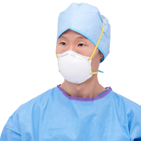 Cone-Style Surgical N95 Respirator Mask, Regular Size, White, 20/BX (NON24506AZ) Box of 20