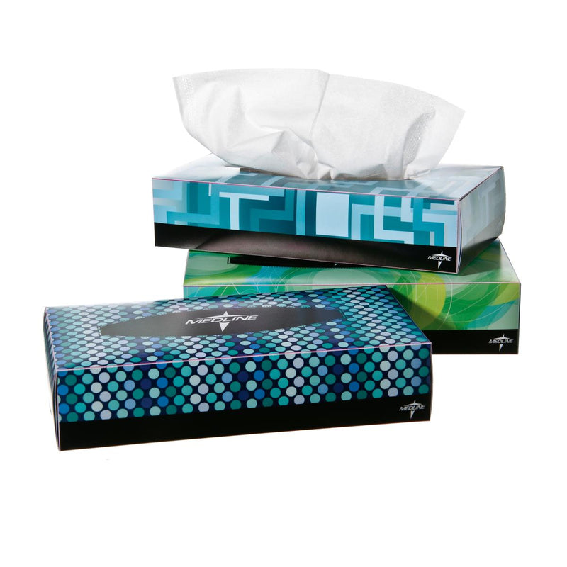 Premium Paper Facial Tissue, 8" x 8.3", 2-Ply, Flat Box, 100 Sheets/bx, 1 BX (05166CS) Box of 1