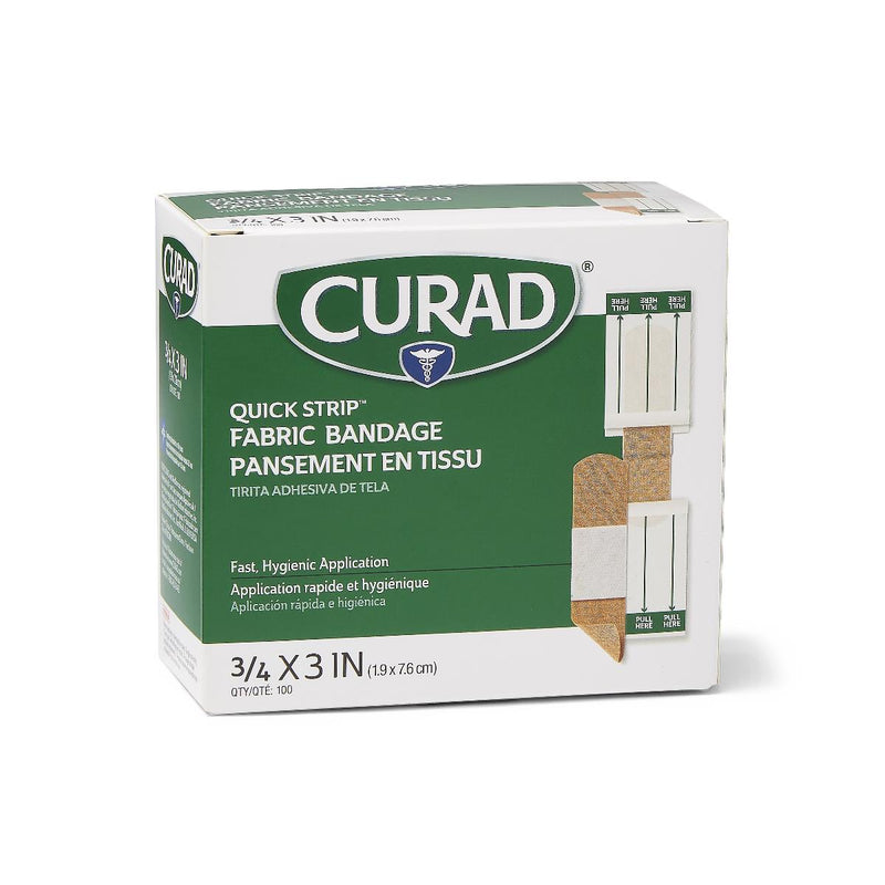 Quick Strip Fabric Sterile Adhesive Bandages, 0.75" x 3", 1200/CS  (NON25650QS) Case of 1200