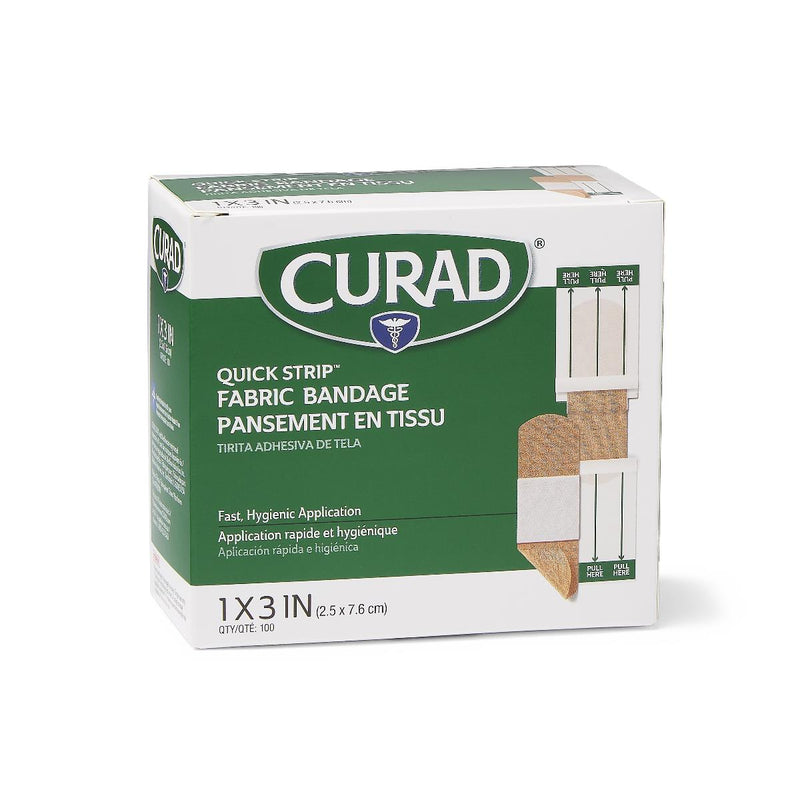 Quick Strip Fabric Sterile Adhesive Bandages, 1" x 3", 1200/CS  (NON25660QS) Case of 1200