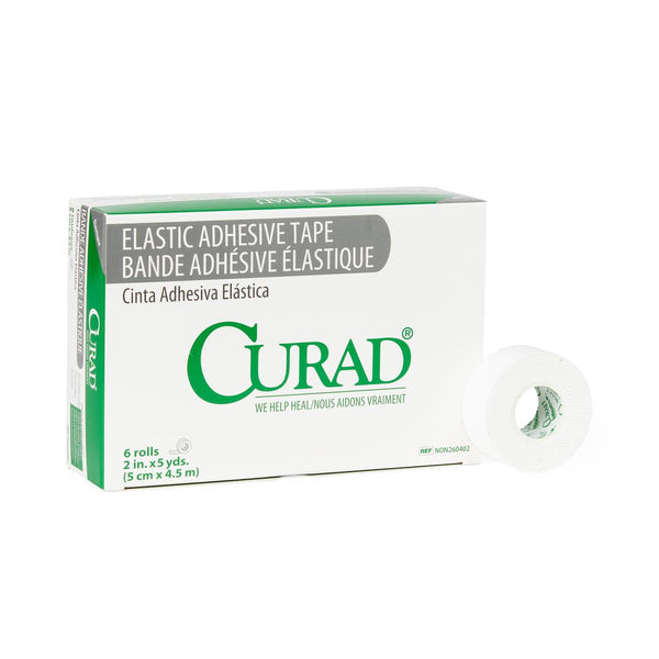 CURAD Elastic Medical Adhesive Tape, 2" x 5 yd., 6/BX  (NON260402Z) Box of 6