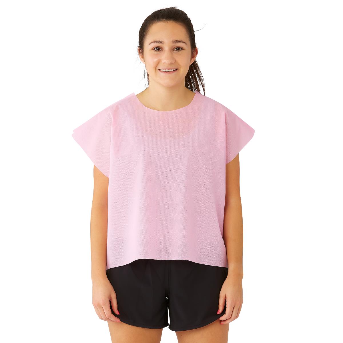 Elite Multi-Layer Sleeveless Disposable Exam Cape with Tape Tab Closur ...