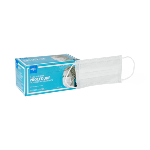 ASTM Level 1 Procedure Face Mask with Ear Loops, White, 50/BX (NON27355Z) Box of 50