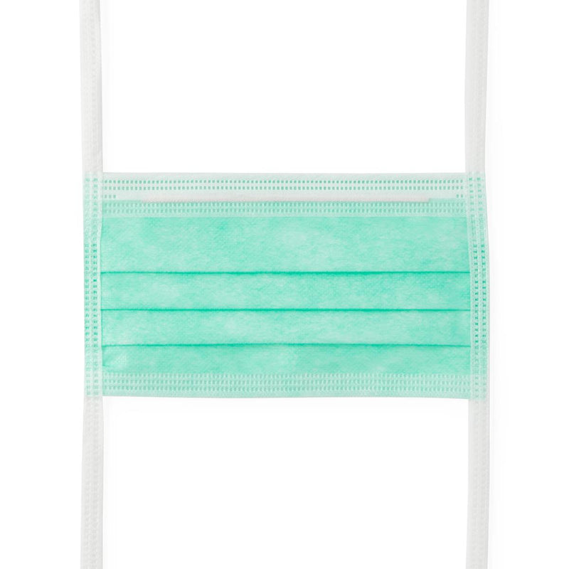 Surgical Face Mask with Ties and Anti-Fog Adhesive Tape Under Peel-Away Film, Green, 50/BX (05166CS) Box of 50