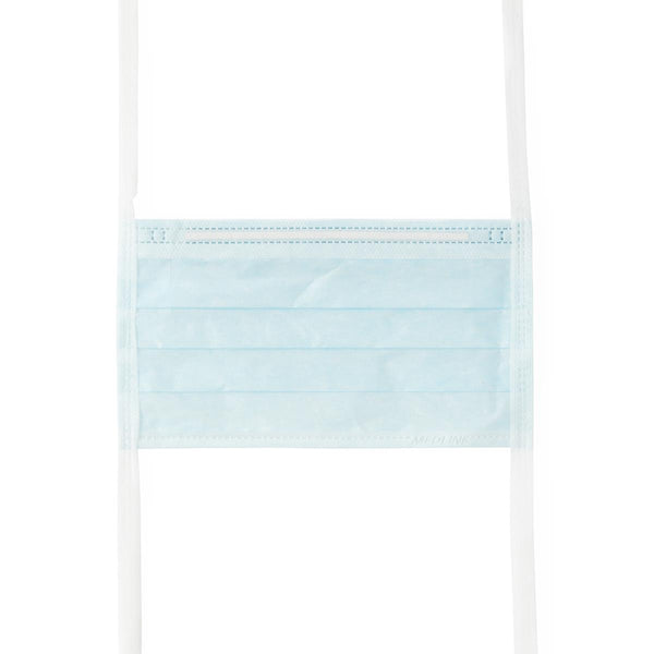 ASTM Level 1 Surgical Face Mask with Ties, Anti-Fog Foam Strip, Blue, 300/CS (NON27378A) Case of 300