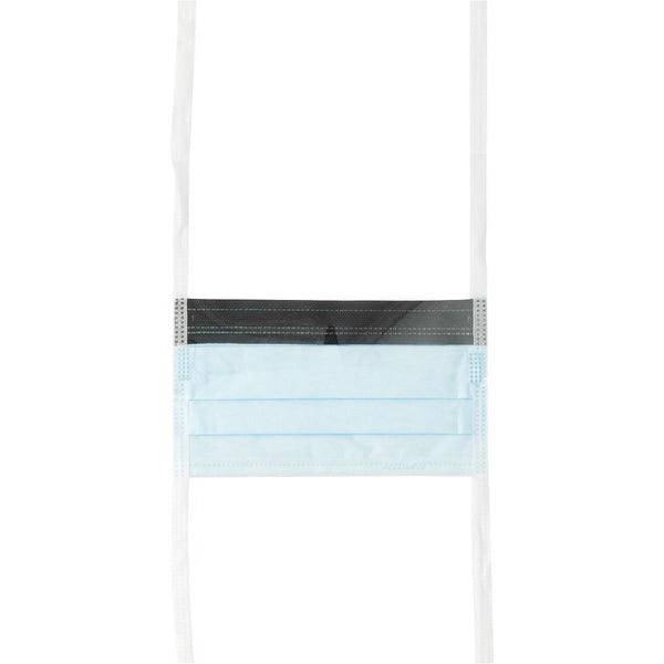 ASTM Level 1 Anti-Fog Surgical Face Mask with Eye Shield with Ties, Blue, 25/BX (NON27405Z) Box of 25
