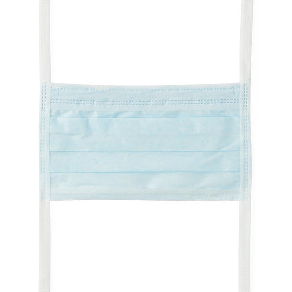 ASTM Level 1 Surgical Face Mask with Foam Anti-Fog Strip and Ties, Blue, 50/BX (NON27408Z) Box of 50