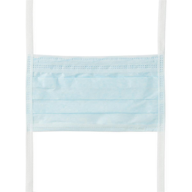 ASTM Level 1 Surgical Face Mask with Foam Anti-Fog Strip and Ties, Blue, 50/BX (NON27408Z) Box of 50