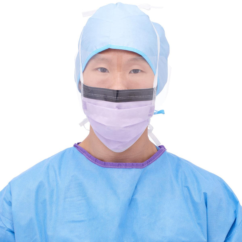 ASTM Level 3 Surgical Face Masks with Eye Shield, 25/BX (NON27410Z) Box of 25