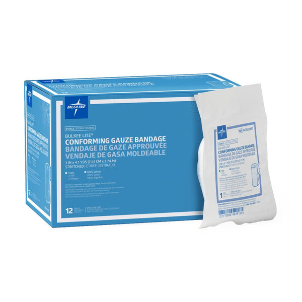 Bulkee Lite Sterile Gauze Bandage, 3" x 4.1 yd., 96/CS  (NON27497) Case of 96