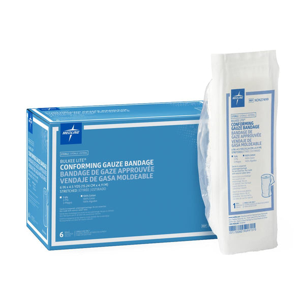 Bulkee Lite Sterile Gauze Bandage, 6" x 4.5 yd., 48/CS  (NON27499) Case of 48