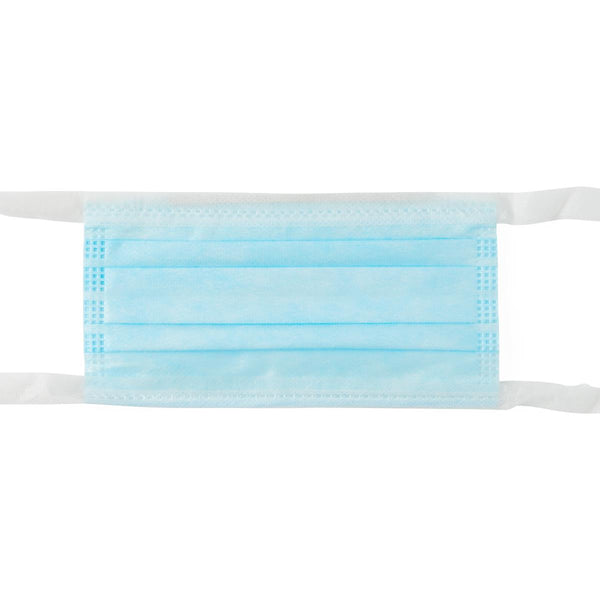 ASTM Level 1 Surgical Face Mask with Horizontal Ties, Blue, 300/CS (NON27600) Case of 300