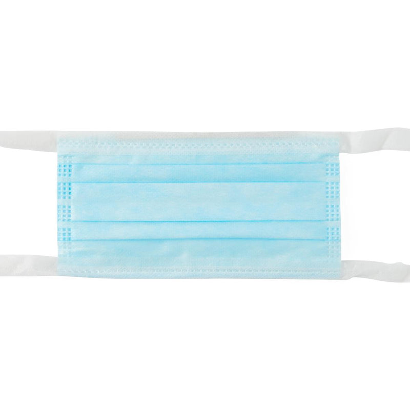 ASTM Level 1 Surgical Face Mask with Horizontal Ties, Blue, 300/CS (NON27600) Case of 300
