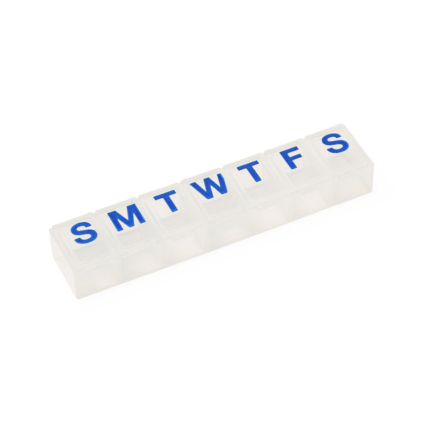 7-Day Classic Pill Organizer, 6"L x 0.8"H x 1"W, Clear, 1X/Day, 6/CS (NON36630) Case of 6