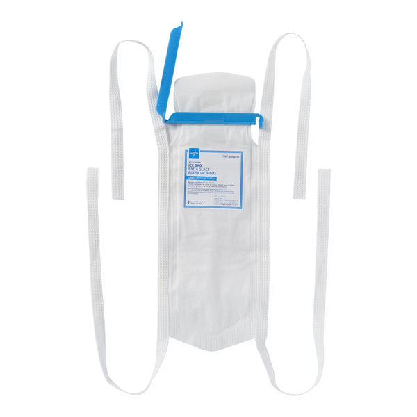 Refillable Ice Bag with Clamp Closure, White, 5" x 12", 4 Ties, 50/CS  (NON4410) Case of 50