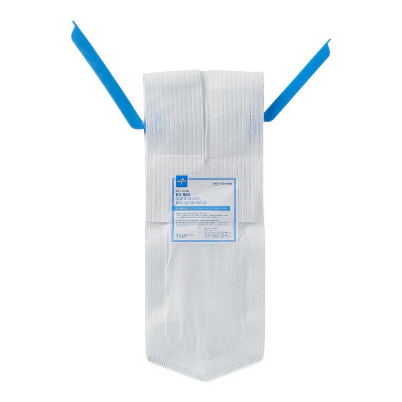 Refillable Ice Bag with Clamp Closure and Dual Pouches, White, 5" x 12", 24/CS  (NON4430) Case of 24