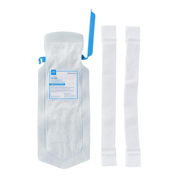 Refillable Ice Bag with Clamp Closure and Hook-and-Loop Straps, White, 5" x 12", 30/CS (NON4450) Case of 30