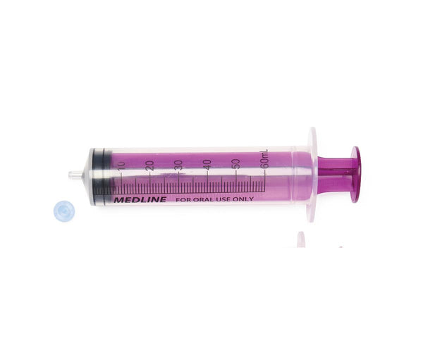 Clear Oral Syringe, Sterile, Off-Centered Tip, 60 mL, 100/CS (NON65160) Case of 100