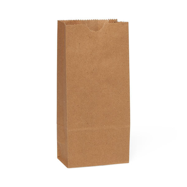 Brown Paper Bag, #2, 4" x 2.5" x 8", 500/PK (NONBPB2) Pack of 500