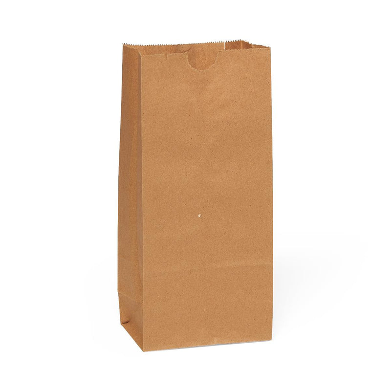Brown Paper Bag, #4, 5" x 3" x 10", 500/PK (NONBPB4) Pack of 500