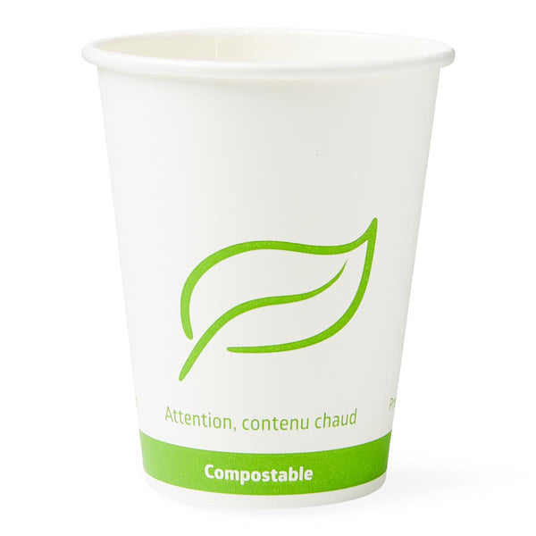 Compostable Paper Hot Beverage Cups, 8 oz., 50/BG (NONECOHC8H) Bag of 50