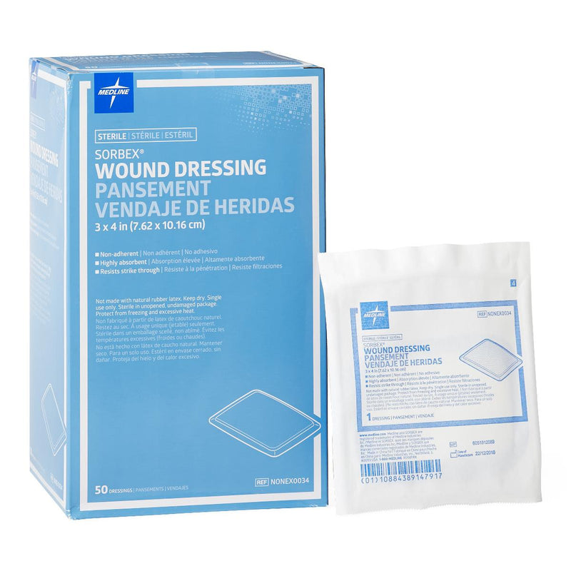 3" x 4" SORBEX Sterile Absorbent Dressings, 1/EA  (NONEX0034H) Each