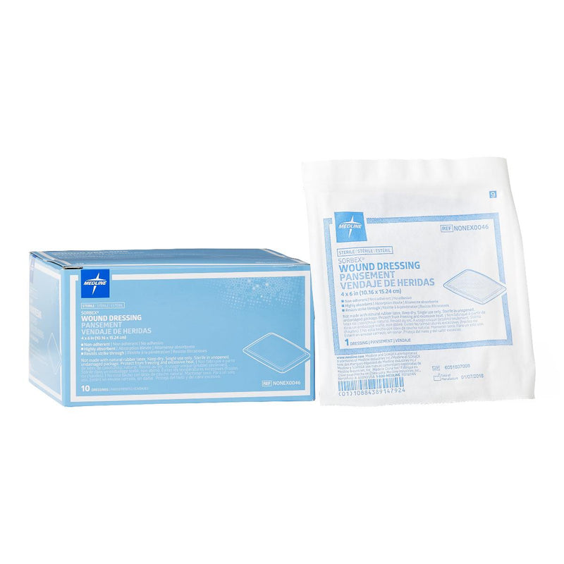 4" x 6" SORBEX Sterile Absorbent Dressings, 10/BX  (NONEX0046Z) Box of 10