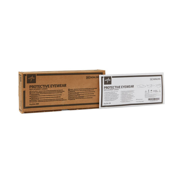 Disposable Safety Eyewear Lens for Use with NONFRAME, Clear, 250/BX (NONLENS) Box of 250