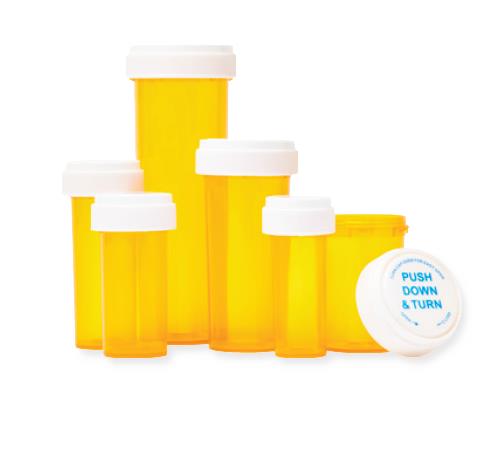 Amber Prescription Vial with Reversible Cap, 40 Dram, 160/Case, 160/CS (NONPHAR2040) Case of 160