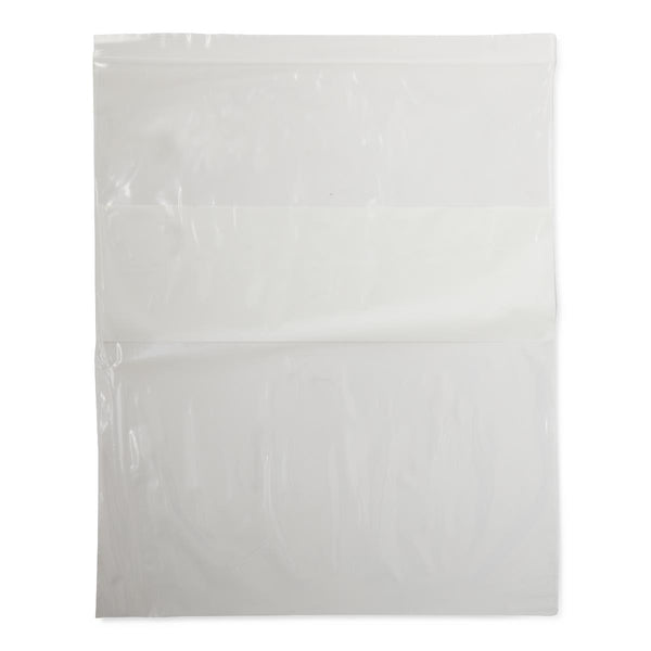 Plastic Bags with Zip Closure and White Write-On Block, 2 mil, 10" x 12", 50/PK (NONZIP1012Z) Pack of 50