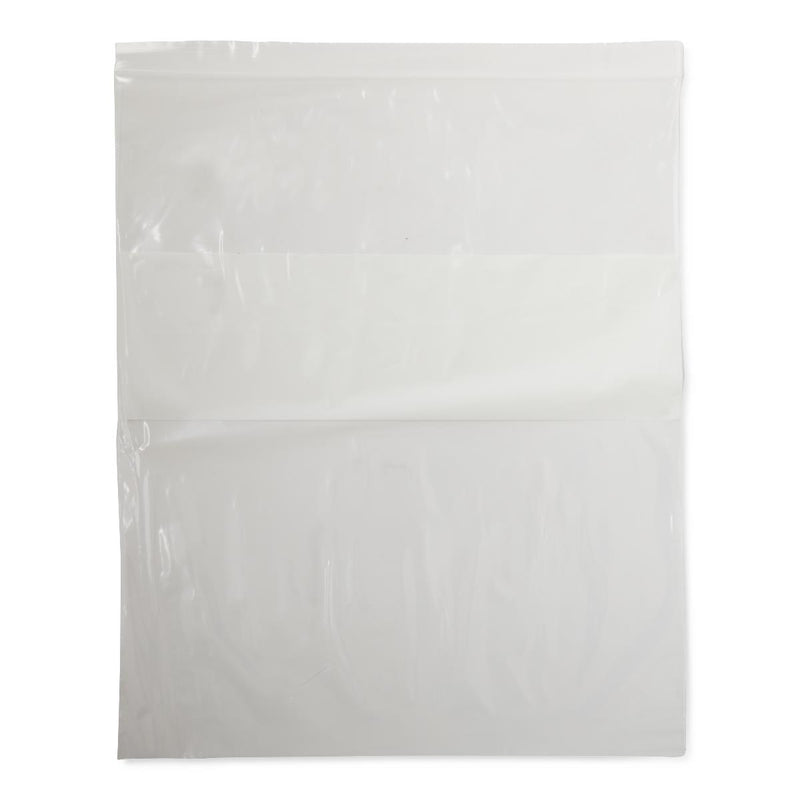 Plastic Bags with Zip Closure and White Write-On Block, 2 mil, 10" x 12", 50/PK (NONZIP1012Z) Pack of 50