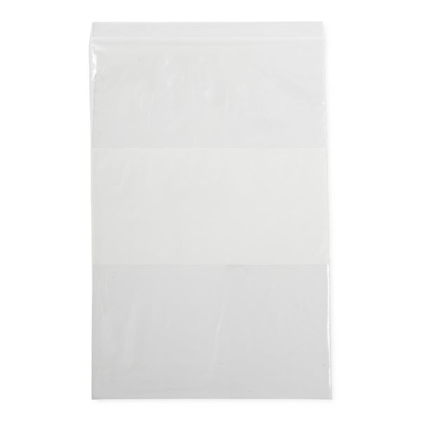 Plastic Bags with Zip Closure and White Write-On Block, 2 mil, 6" x 9", 100/PK  (NONZIP69Z) Pack of 100