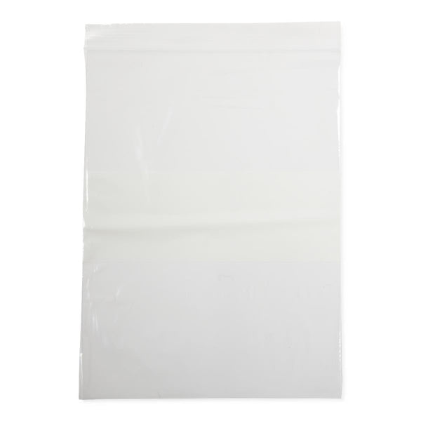 Plastic Bags with Zip Closure and White Write-On Block, 2 mil, 9" x 12", 100/PK  (NONZIP912Z) Pack of 100