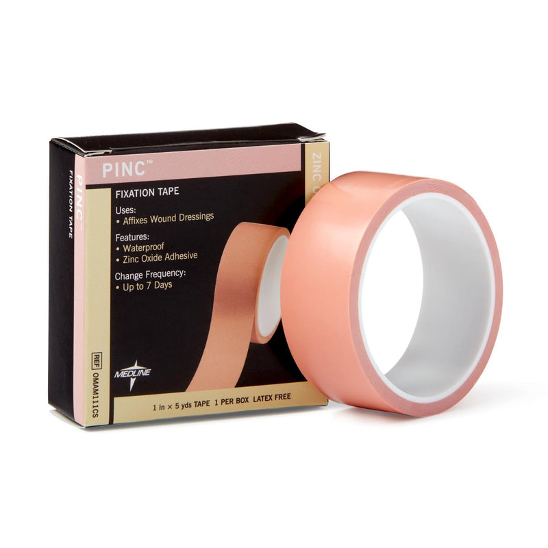 Pinc Zinc Oxide Fixation Tape, 1" x 5 yd., 36/CS  (OMAM111CS) Case of 36